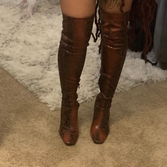 Brand new Simmi snakeskin thigh high boots - Picture 5 of 5